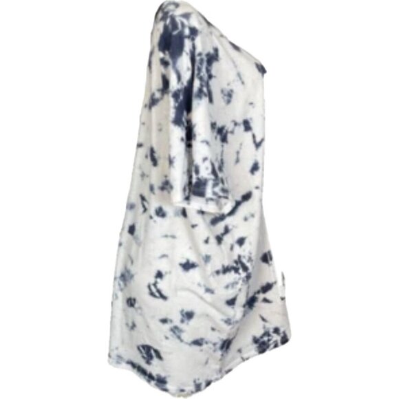 Vinyl Icons +3 Black Tie-Dye Choker V-Neck Kiss Band Graphic Short Sleeve Tee - Picture 3 of 5